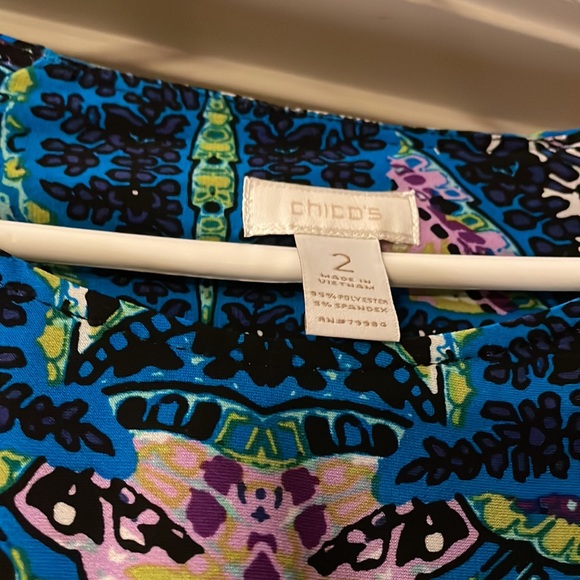 Chico’s Woman’s Long Sleeve Blouse Size 2 Great Condition - Picture 2 of 4